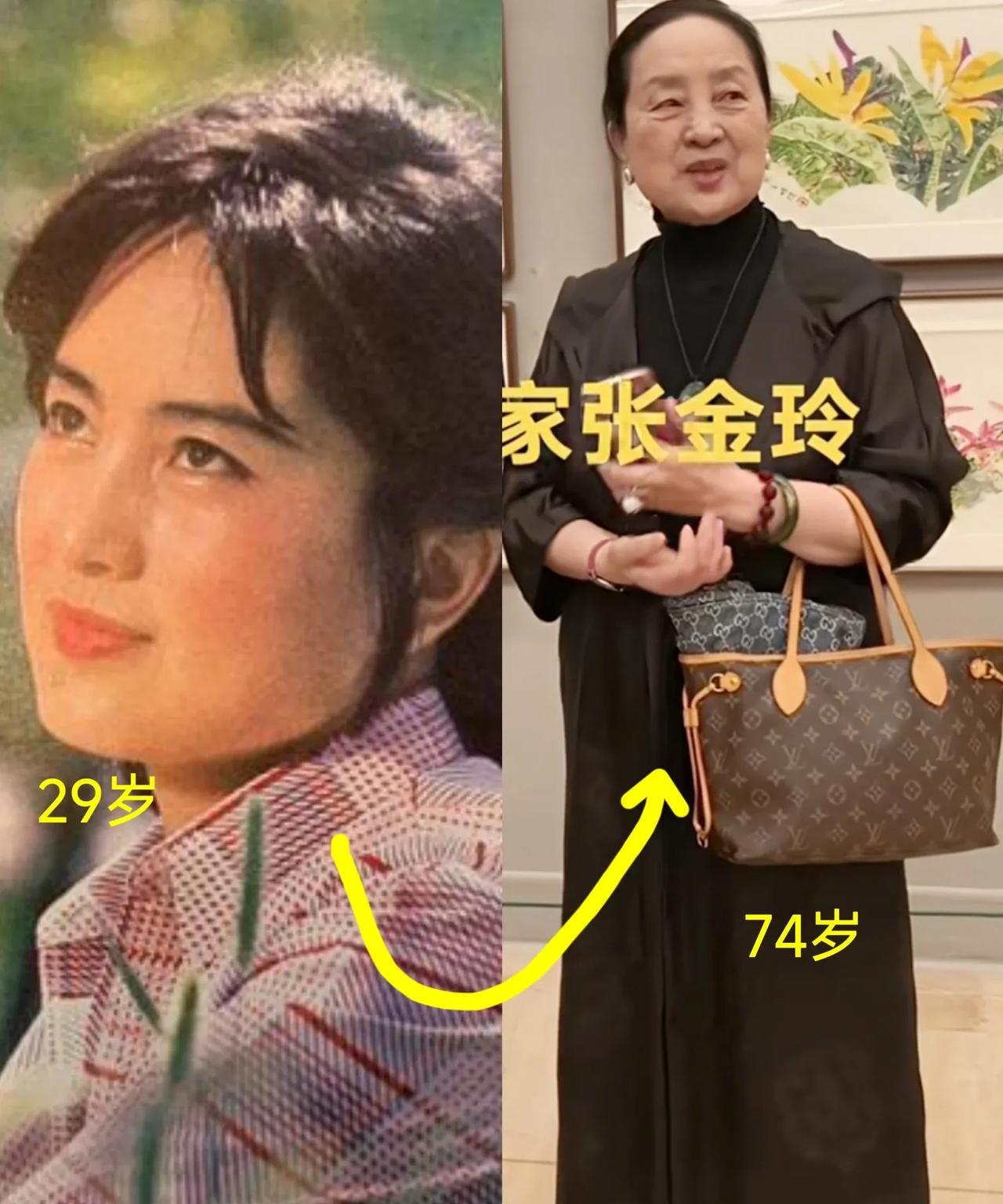张金玲如今再出来，身份已经不是女演员，而是女画家。虽然不化妆，但感觉张金玲也是挺