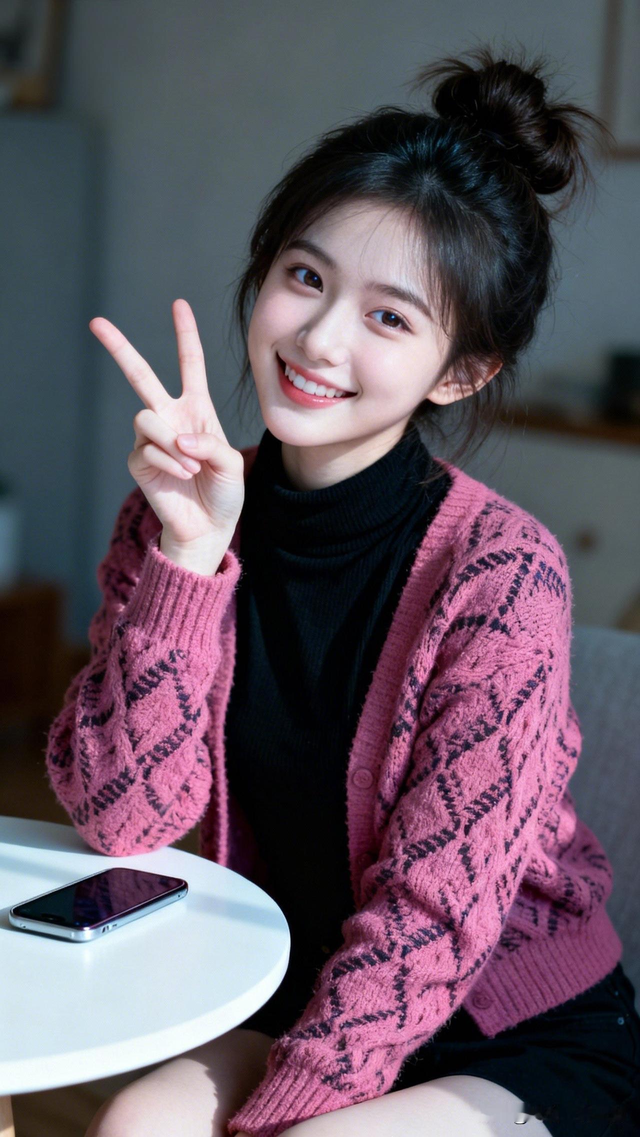 元气满满的一天，从微笑开始！😊💕你心中的美女啥模样