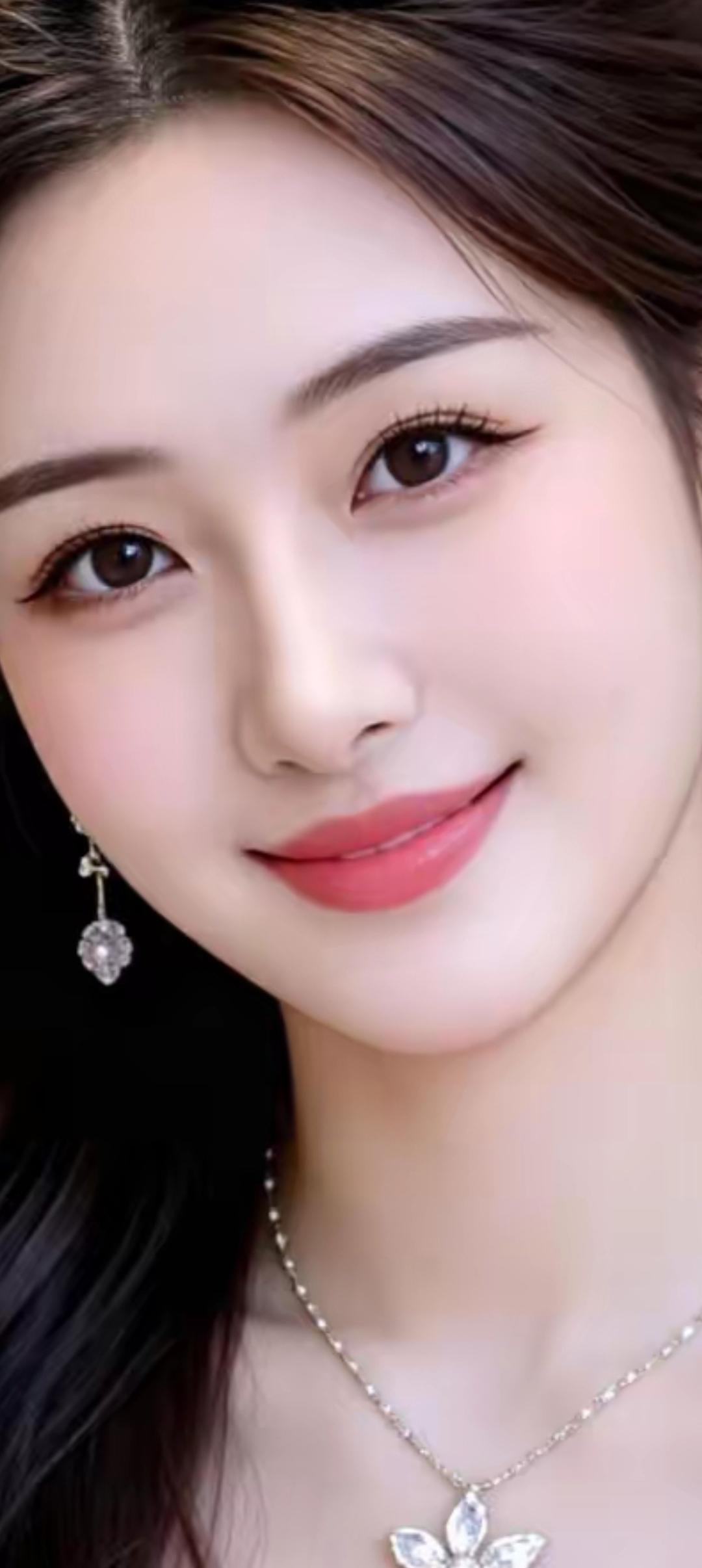 甜美笑容，闪耀耳环，优雅项链，女神范儿满满！💖✨