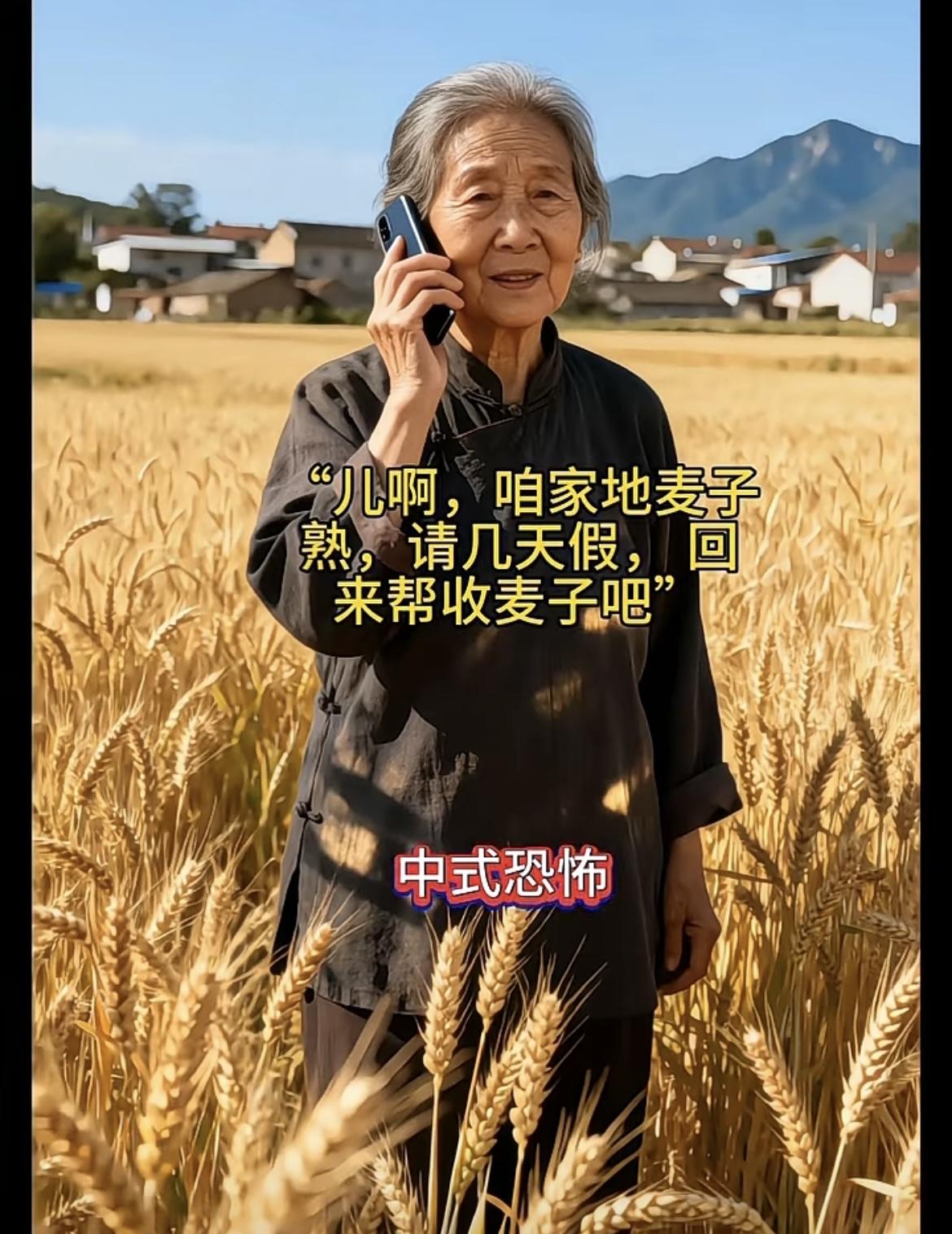 “儿啊，麦子熟了，快回来一起收”[吃瓜][吃瓜]做个孩子，你是回