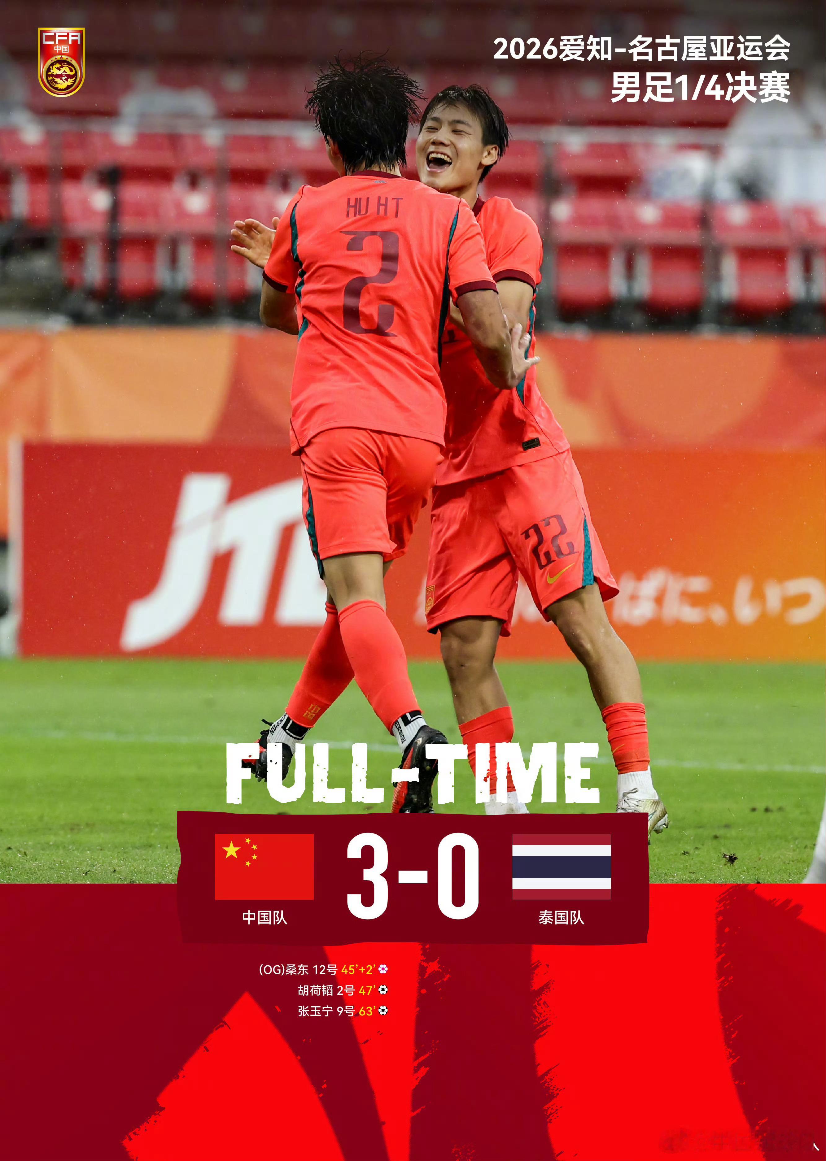 U23国足进四强奇妙改战术针对泰国队等东南亚球队普遍速度较快、灵活，但身