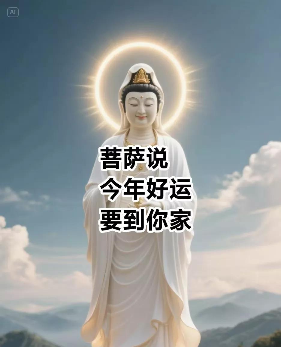 菩萨说，今年好运要到你家，你家是一顺百顺，六六大顺，在家顺在外顺，一顺百顺，风调