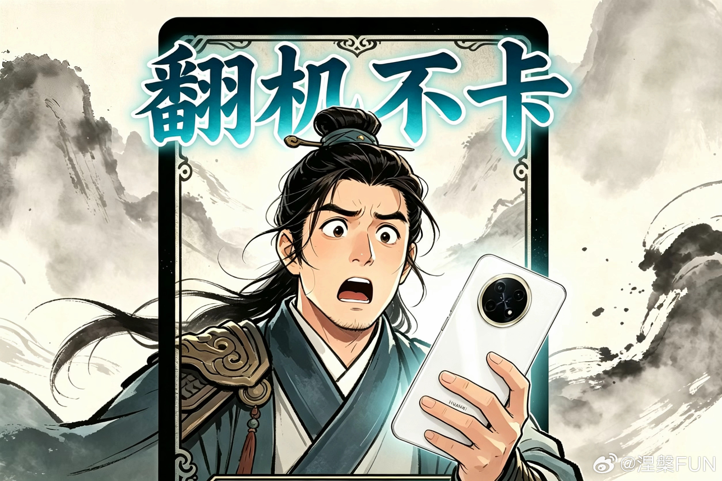翻机不卡典故：公元2026年，某博主用华为畅享90Promax直播王者荣耀