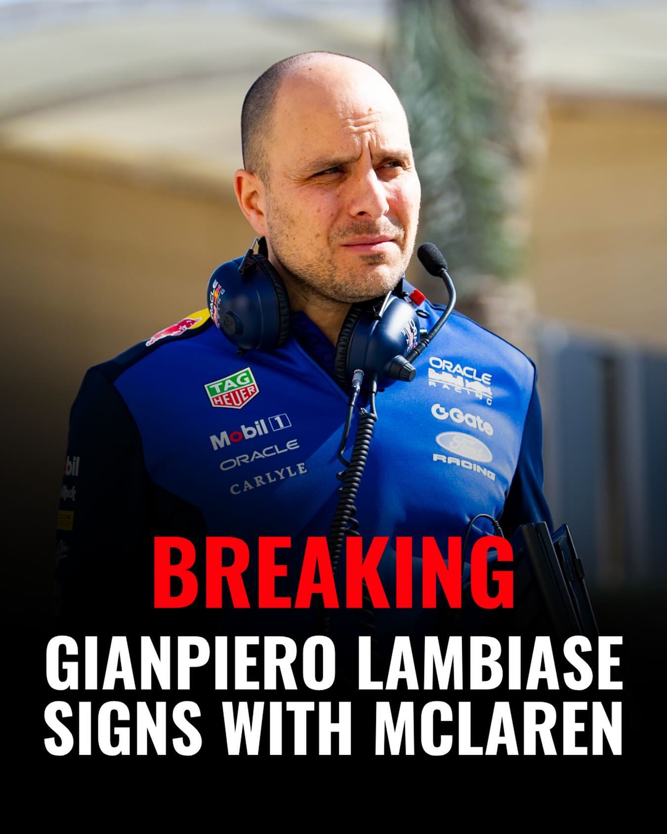 GIANPIEROLAMBIASE与迈凯伦签约！据报道，维斯塔潘的比赛工程师