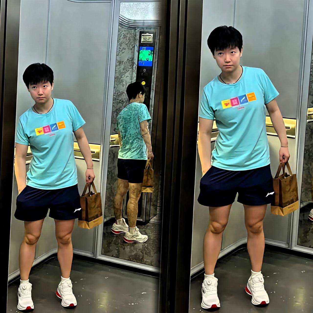 这张真的拍得太有感觉了！突然就get到莎莎作为运动员的那股劲儿了！这气场