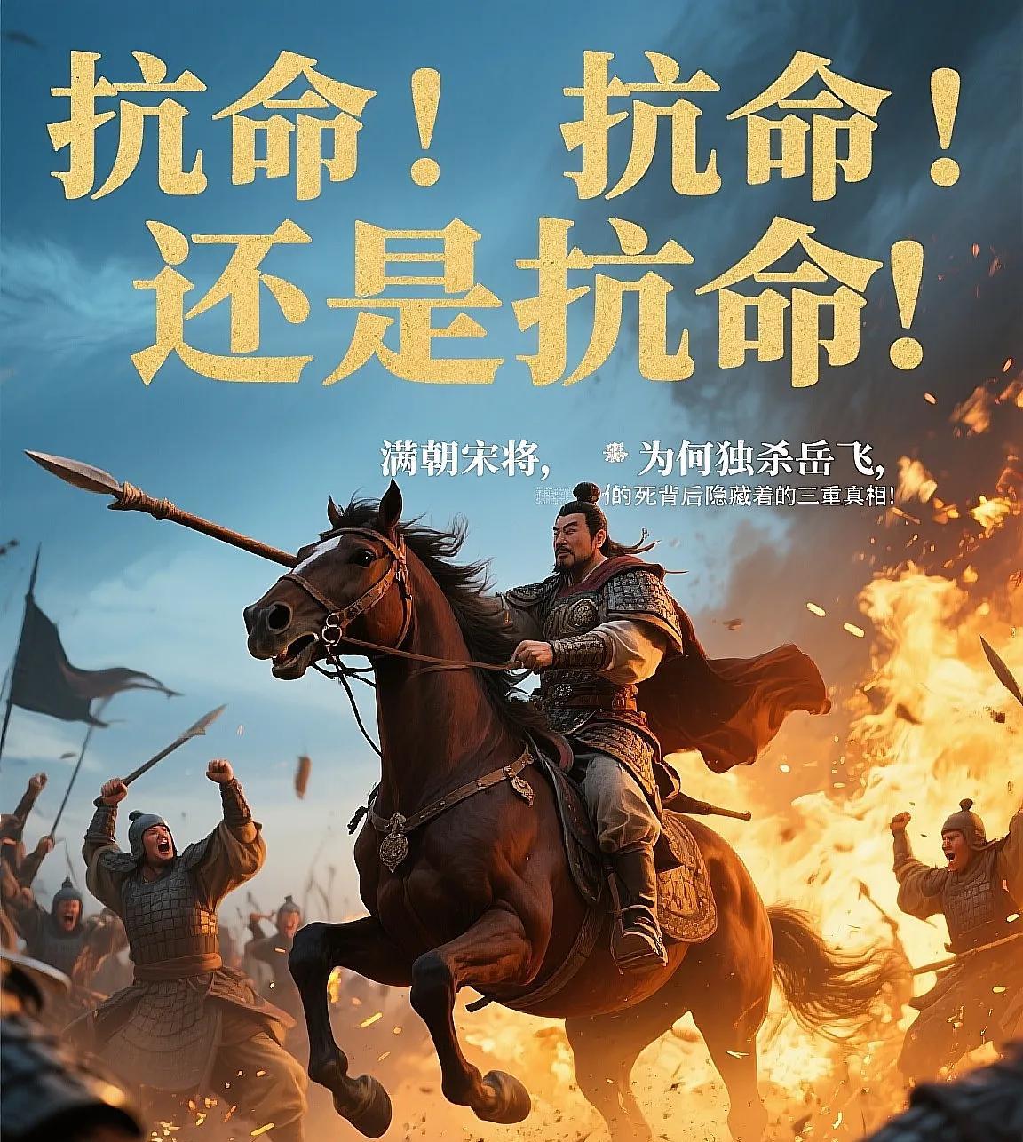 抗命！抗命！还是抗命！满朝宋将，为何独杀岳飞，他的死背后隐藏着的三重真相！只懂