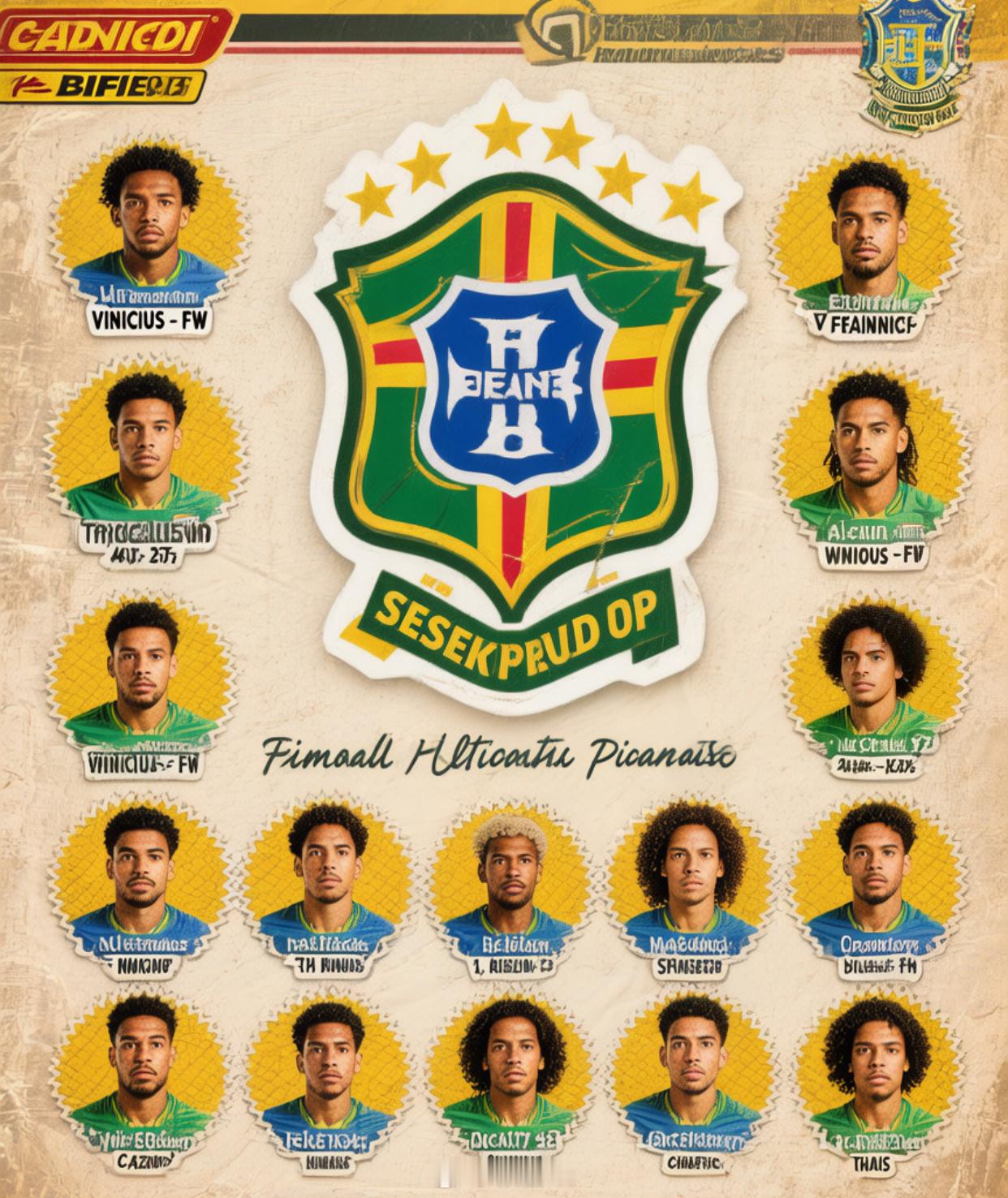 🇧🇷五星巴西的世界杯还没开踢，怎么先拉响了红色警报？先是官方贴纸名单出炉，