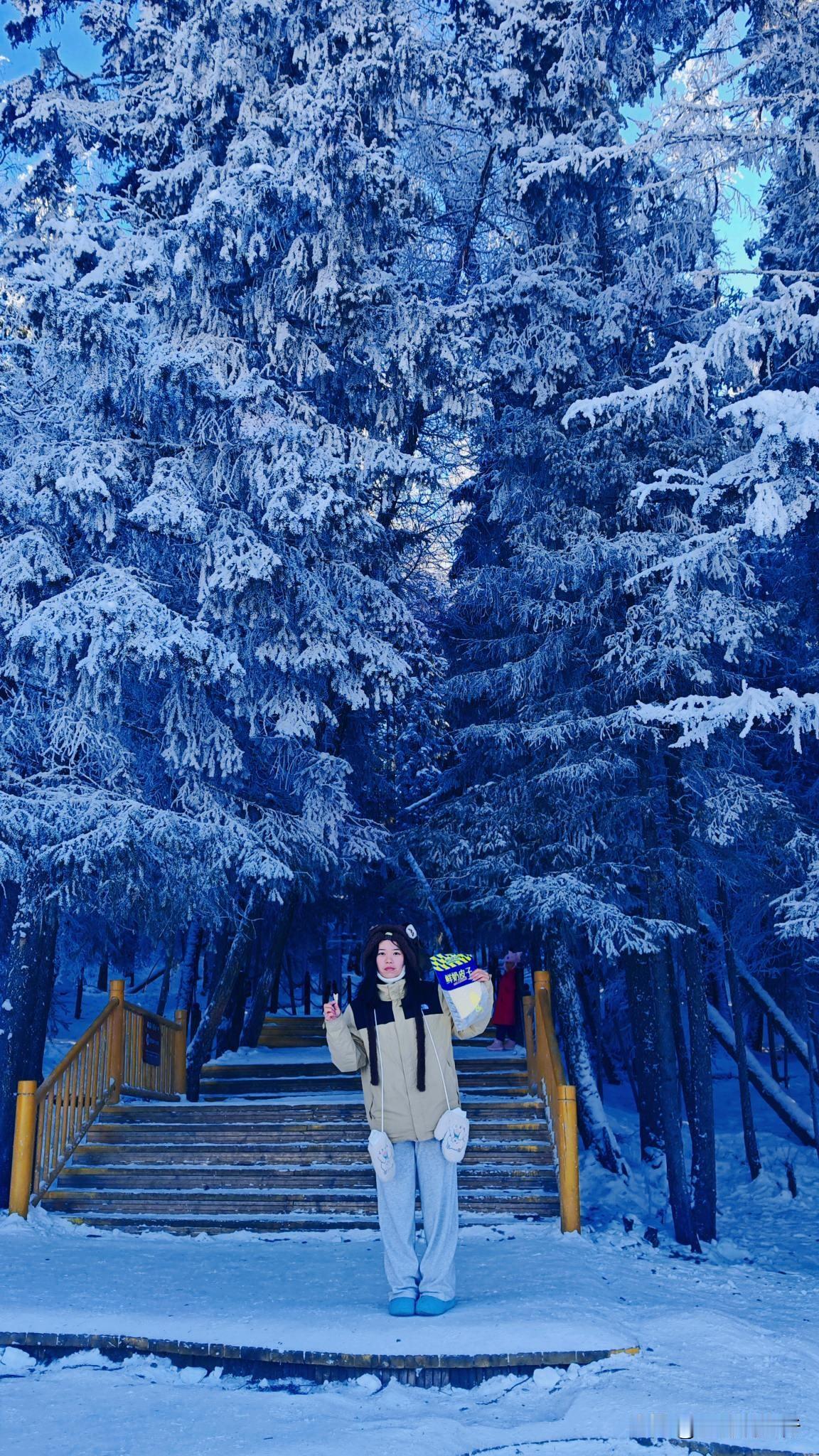 ❄️喀纳斯的雪林，是冬日最浪漫的奔赴一脚踩进厚雪的松软，所有烦恼