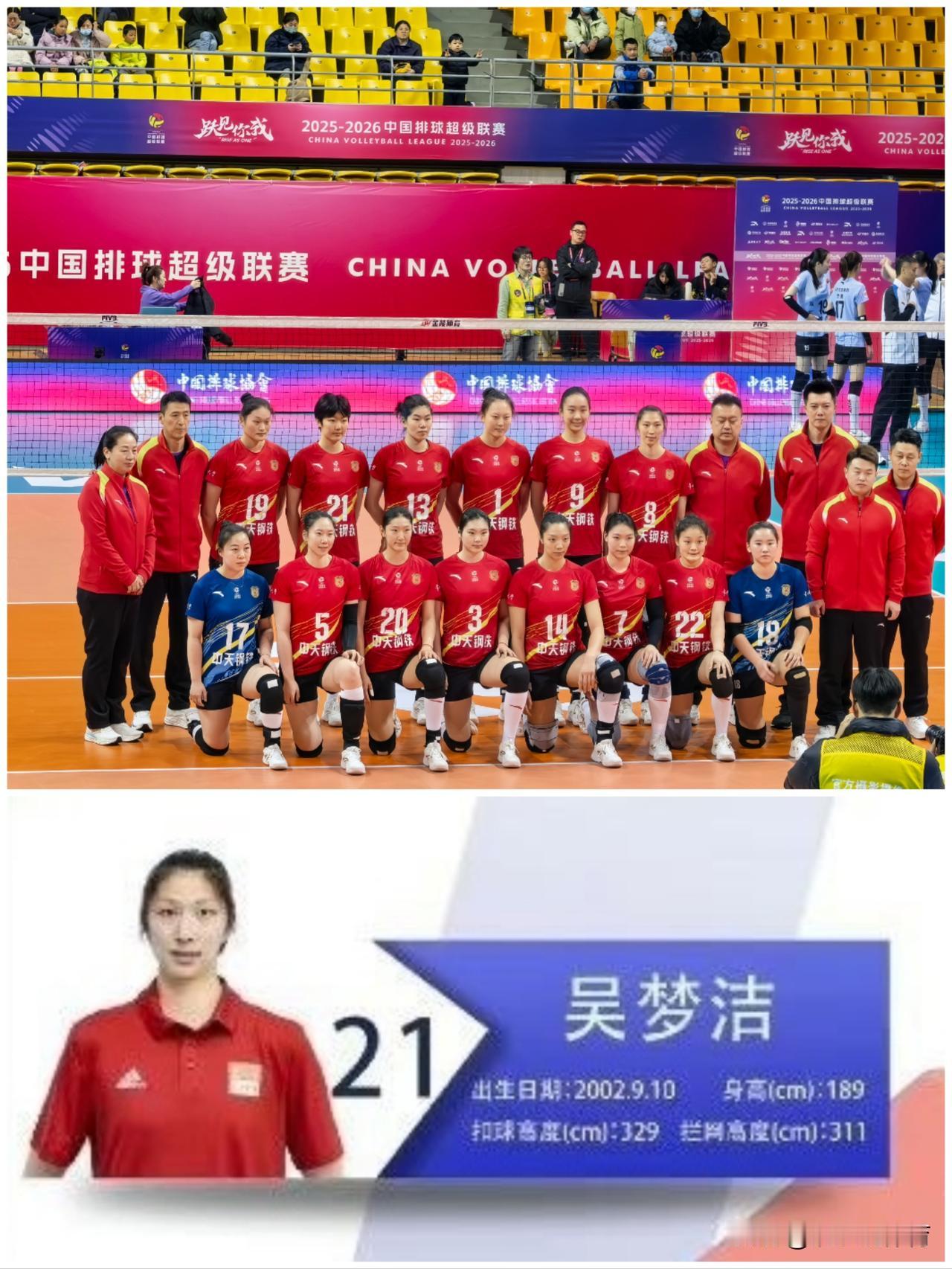 江苏女排队员身高有增。队长吴梦洁国家队资料身高1米89，万梓玥身高资料1米96，