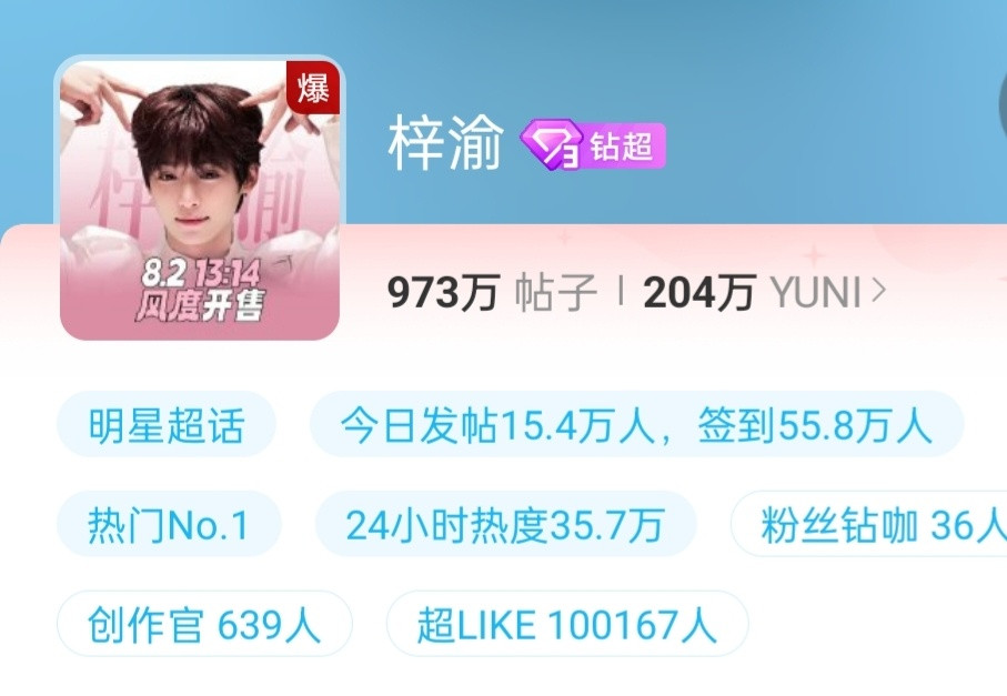 梓渝超like突破10w恭喜梓渝超话【超LIKE】突破10w了超话爆?