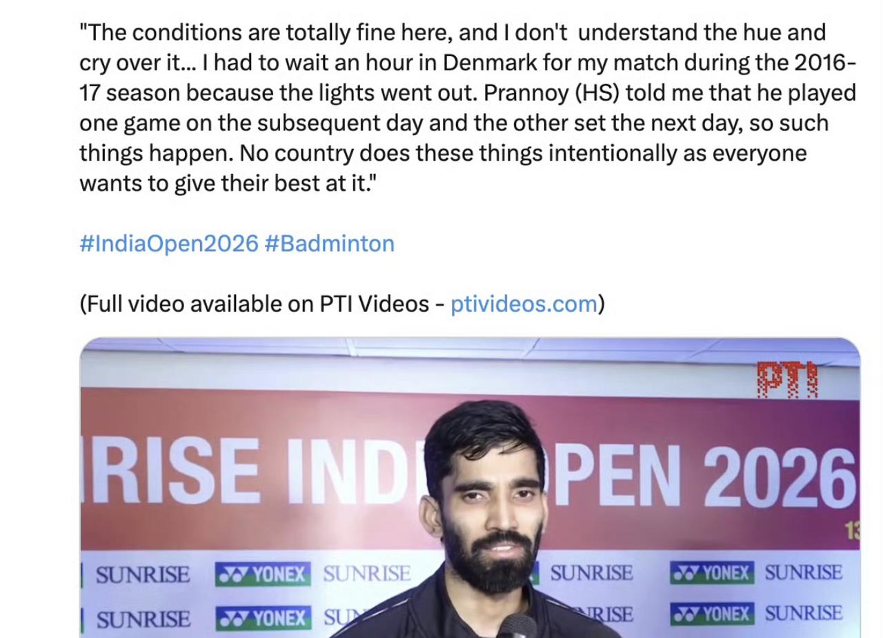 印度还有救吗？赛场有鸟粪，却解释没任何问题。最近印度羽毛球公开赛，丹麦球员和