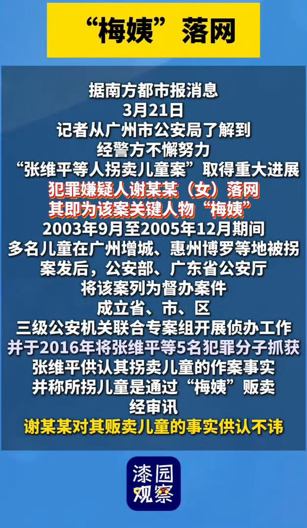 网传多年的“梅姨”终于落网，这些年里，网络上只零星流传着她的画像，很多人都不知道