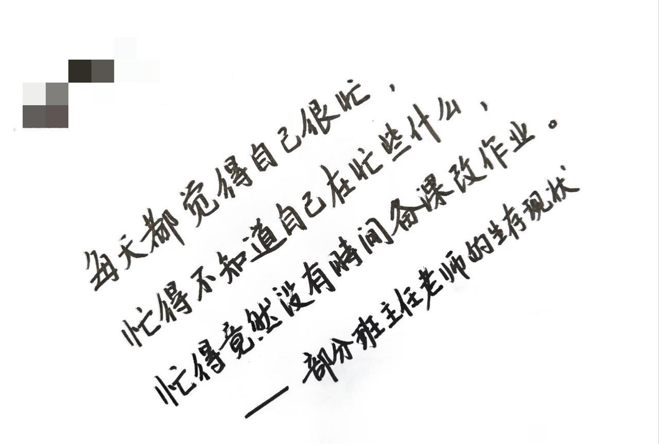 关于班主任的现状，这几句话还是说的有道理的。每天都觉得自己很忙，忙得不知道自己在