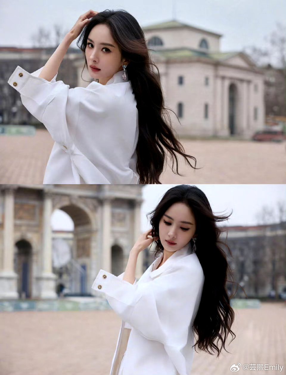 时装周顶奢排面，全球认证！Prada2026秋冬大秀，杨幂以全球代言人身份领