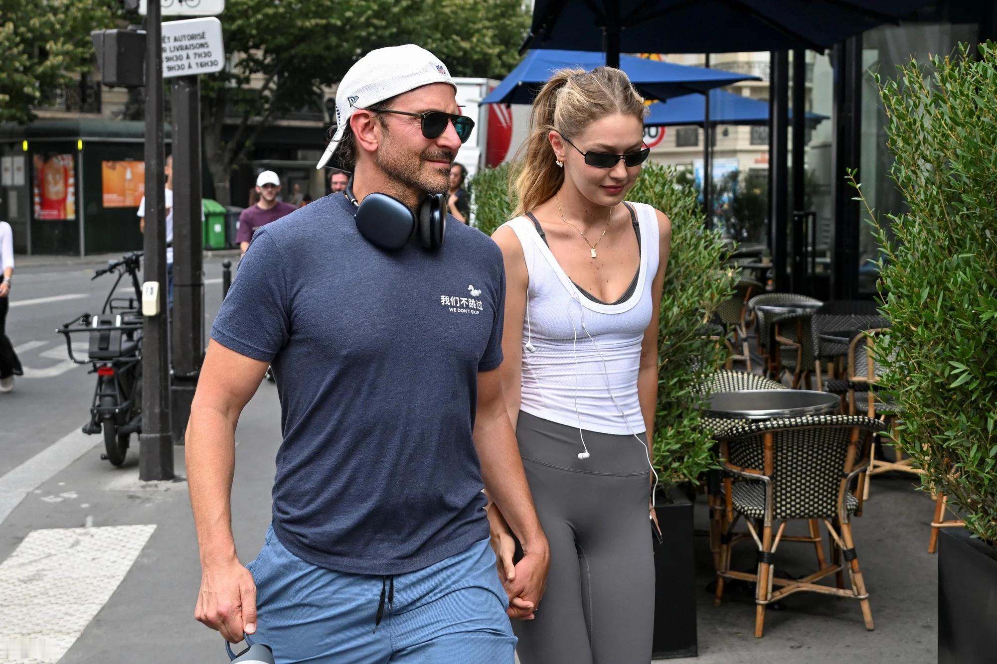 GigiHadid和男友BradleyCooper3日巴黎外出健身
