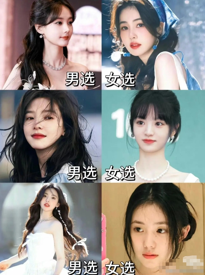 男性和女性对女星颜值的偏好，你觉得对不对