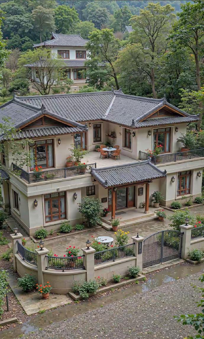 这才是国人理想住宅，闲时喝茶赏花，享受惬意人生​​​​