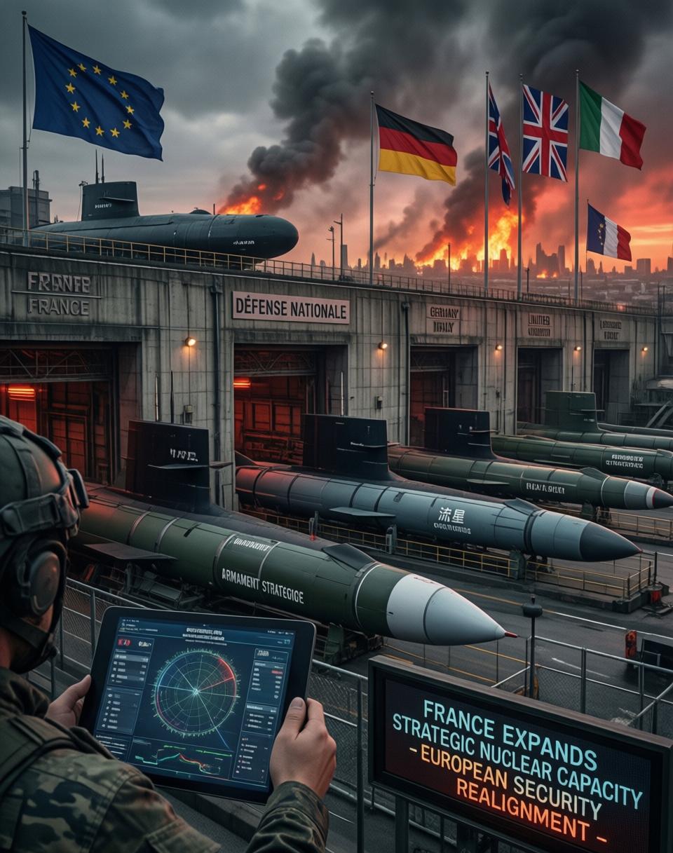 中东硝烟未散，欧洲安全神经已然绷紧。就在这当口，马克龙丢出一枚重磅炸弹——法国要