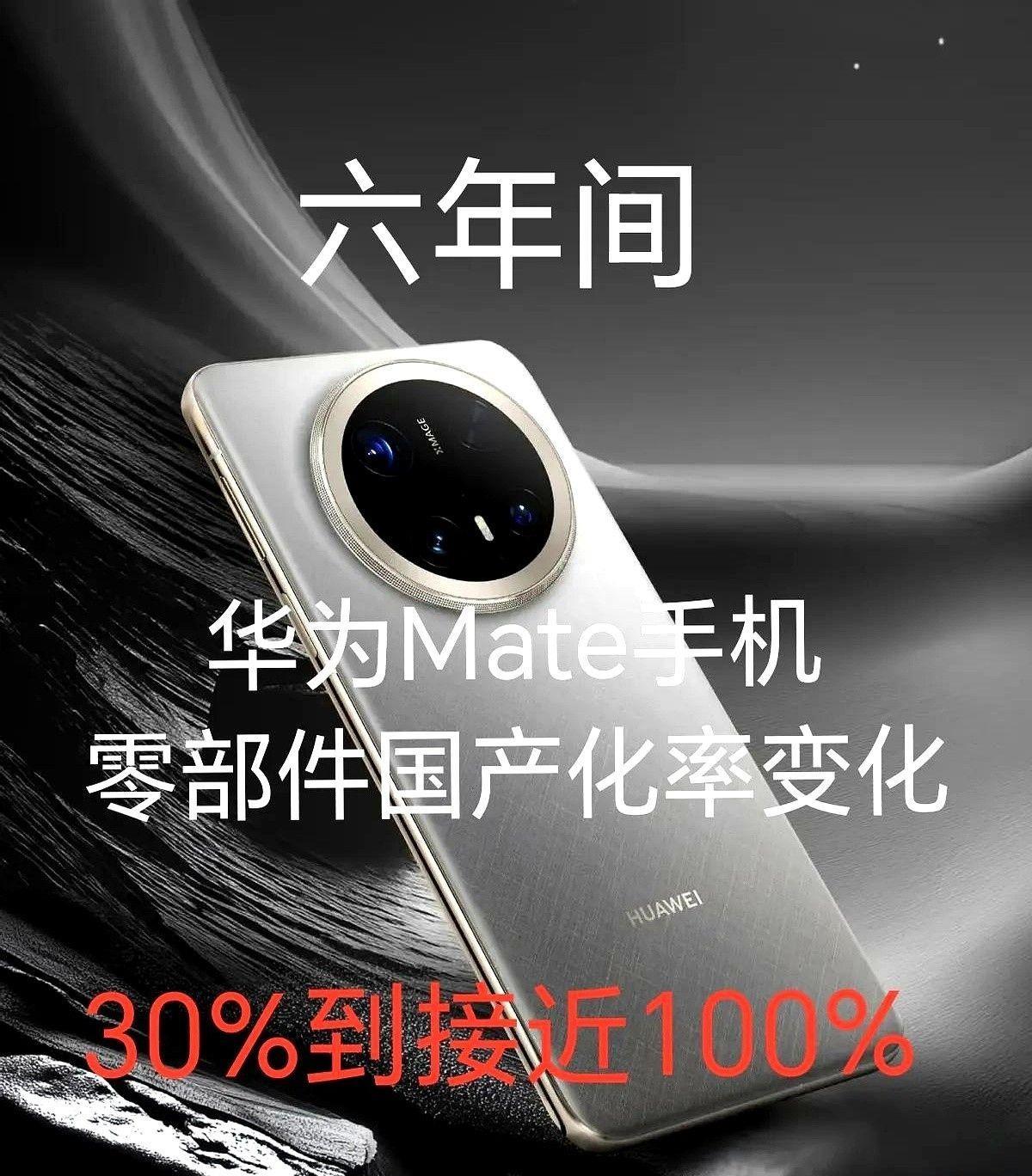 从30%到100%：华为Mate国产化逆袭背后的中国科技突围战