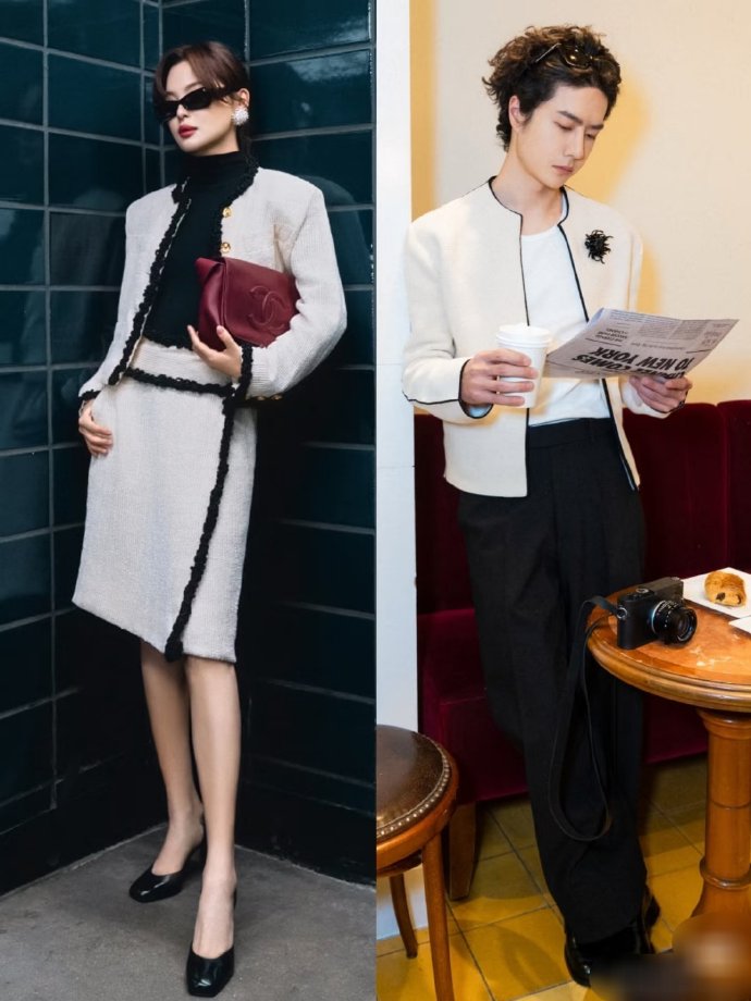 谁懂两位好似豪门姐弟的爽感，简直是颜值盛宴，两人私底下关系应该也很好，友谊长存！