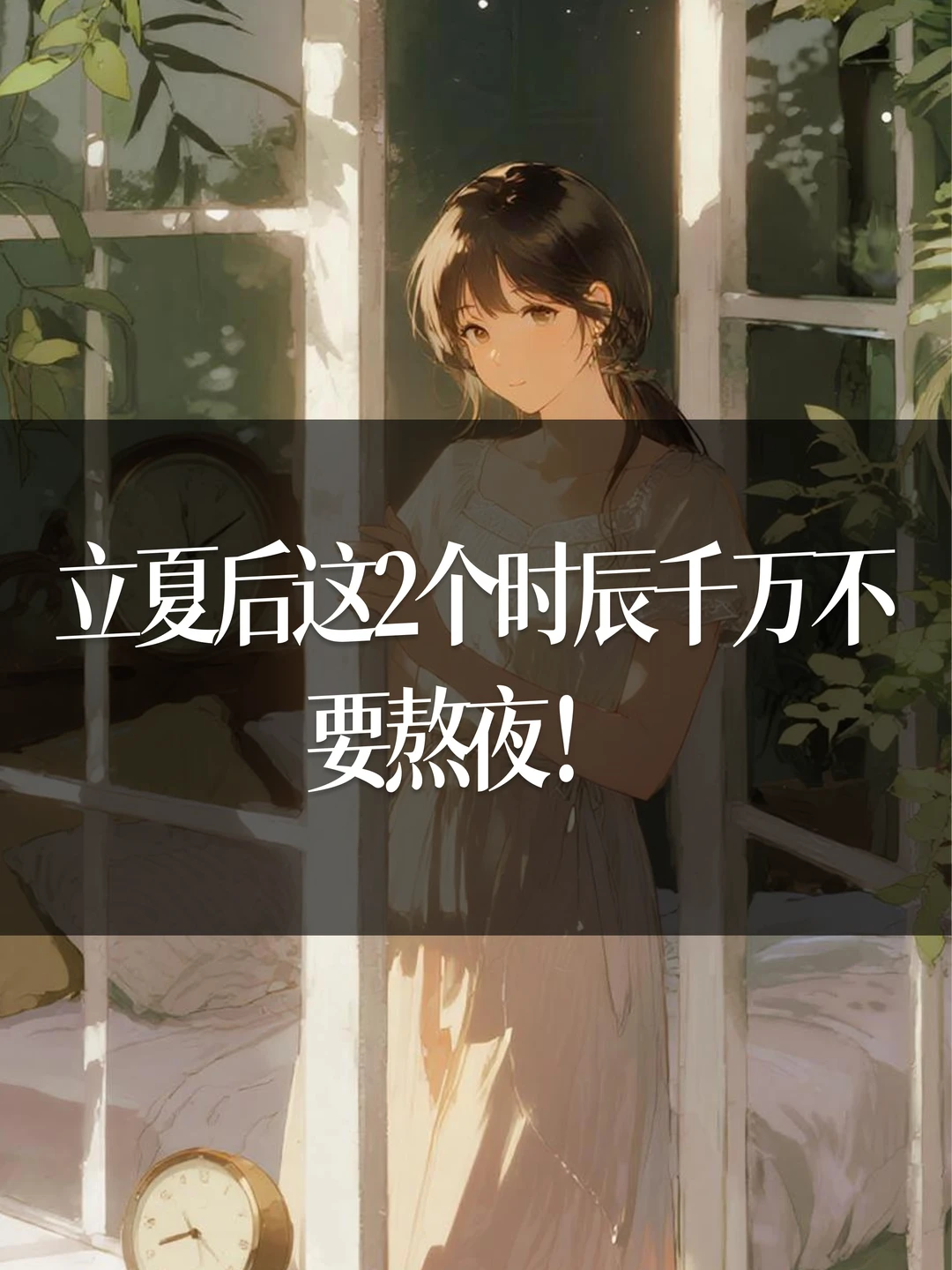 立夏后这2个时辰千万不要熬夜！