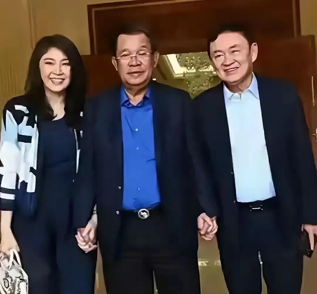 比较大的瓜，洪森当年双手紧握英拉和他信，不知道当年是看上了英拉还是后面看上了佩通