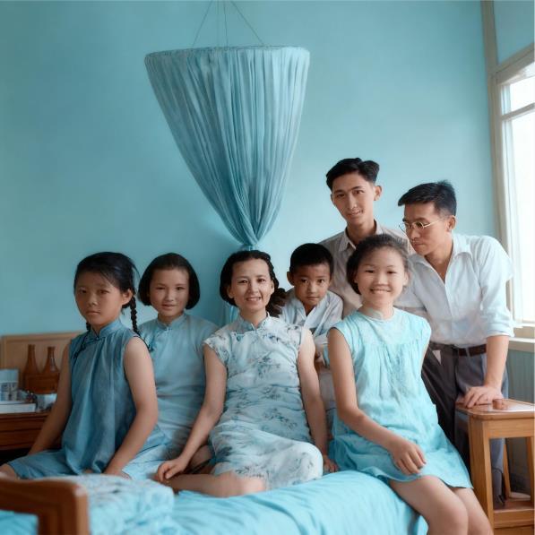 1942年，李庄那间木屋里，38岁的林徽因倚在病榻上，与亲友拍下这张永载史册的合