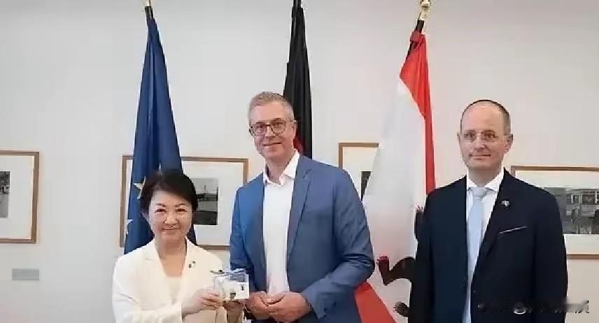 卢秀燕在德国发表不当言论一个管台中市的地方市长，跑到德国去了，本来谈的是工厂