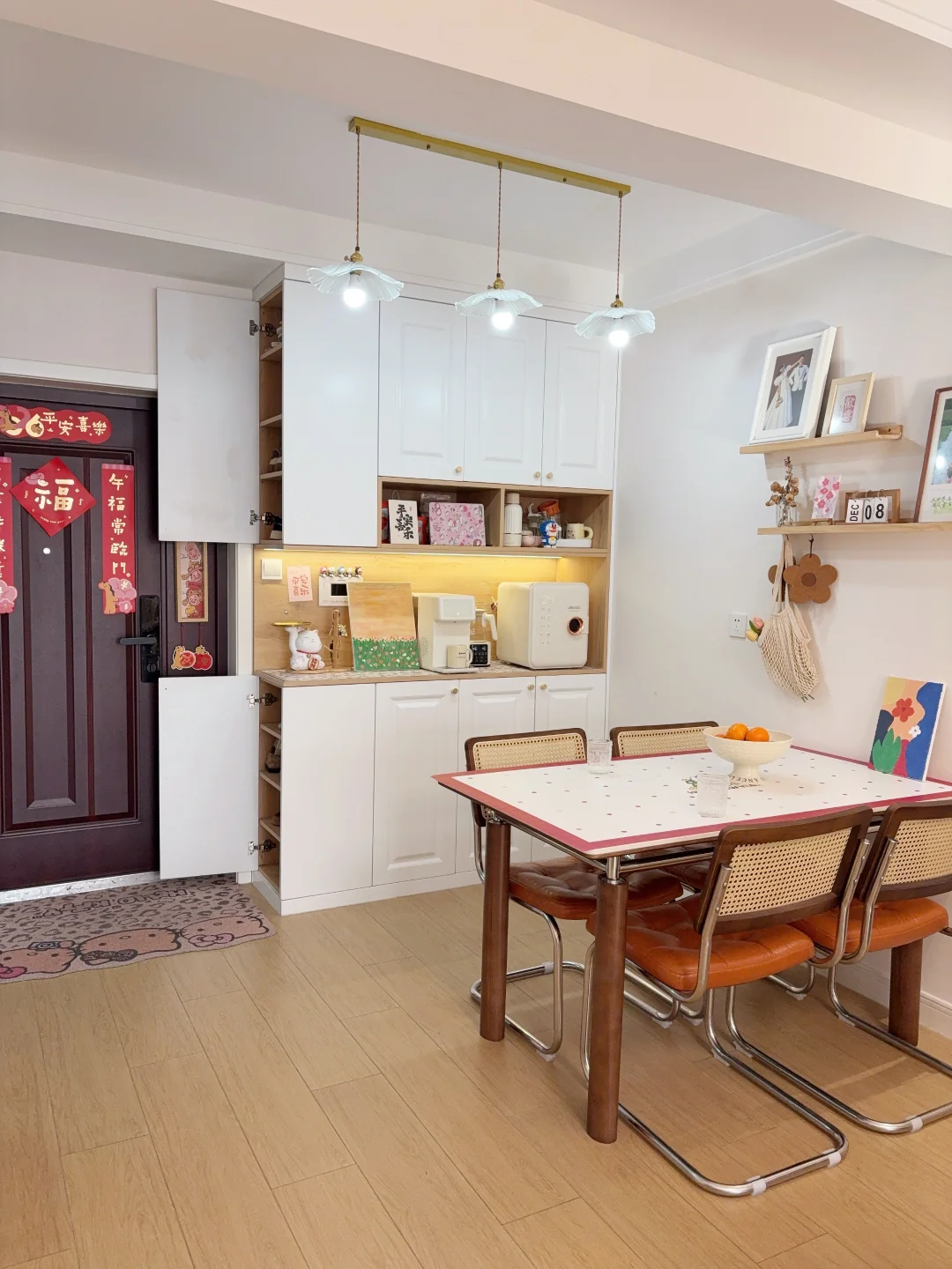 入户无玄关➕鞋柜➕餐边柜一体设计太棒啦❗️