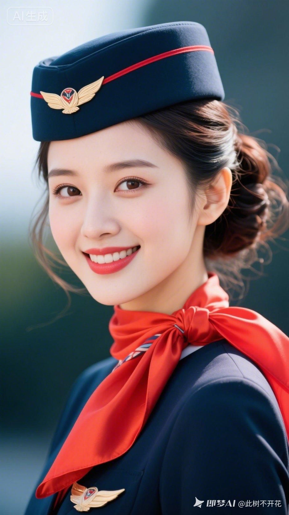 空姐的微笑，温暖如阳光！🌞✨