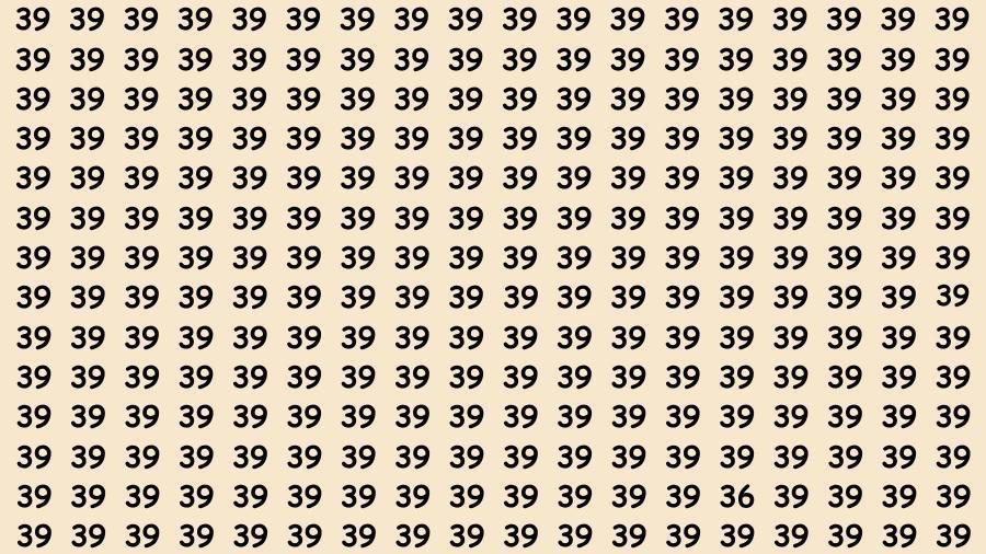 脑筋急转弯找到数字：如果你有鹰眼，可以在40秒内找到39中的数字36