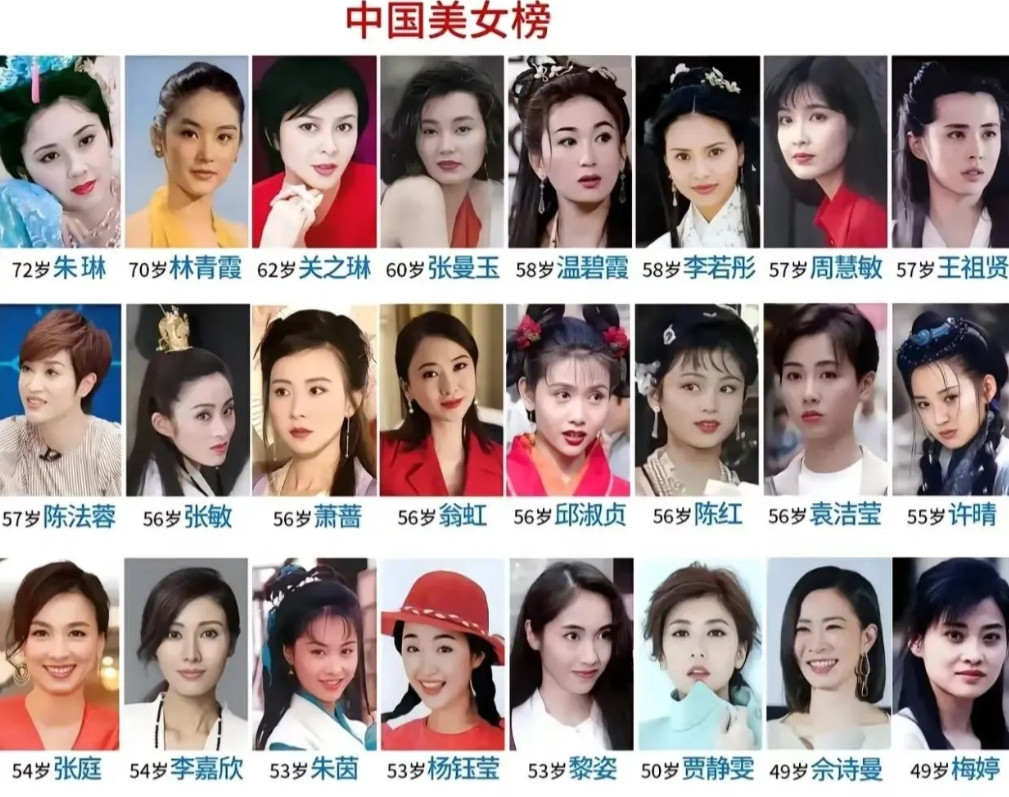 哪一排女明星是你的最爱