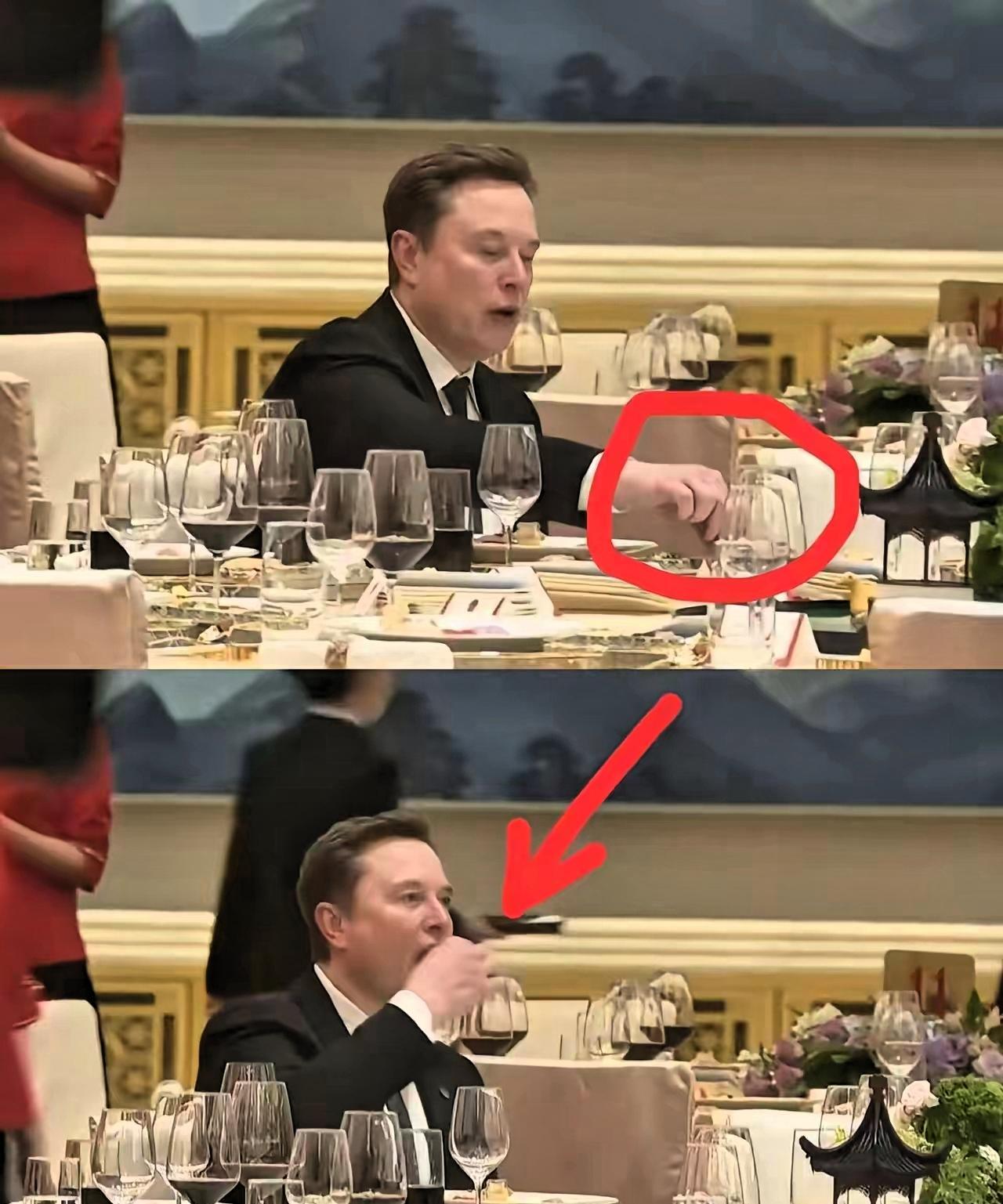 谁能想到，世界首富在昨晚欢迎宴会上会干出这事。他在开席前趁人不注意，伸手夹了口凉