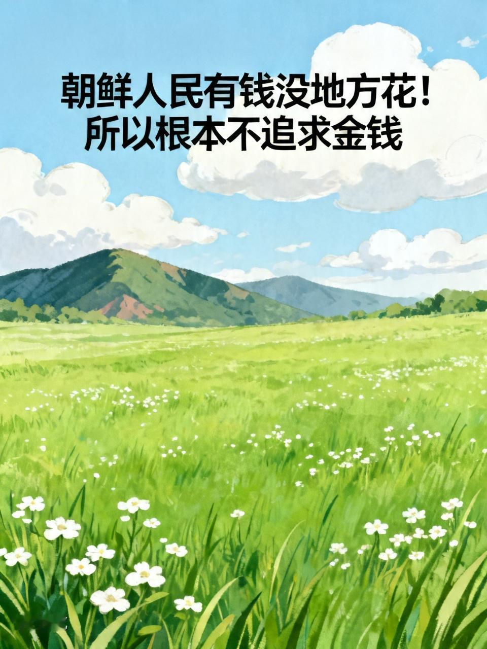 说“朝鲜人民有钱没地方花，根本不追求金钱”，这是一种误解。朝鲜有自己的货币朝鲜元