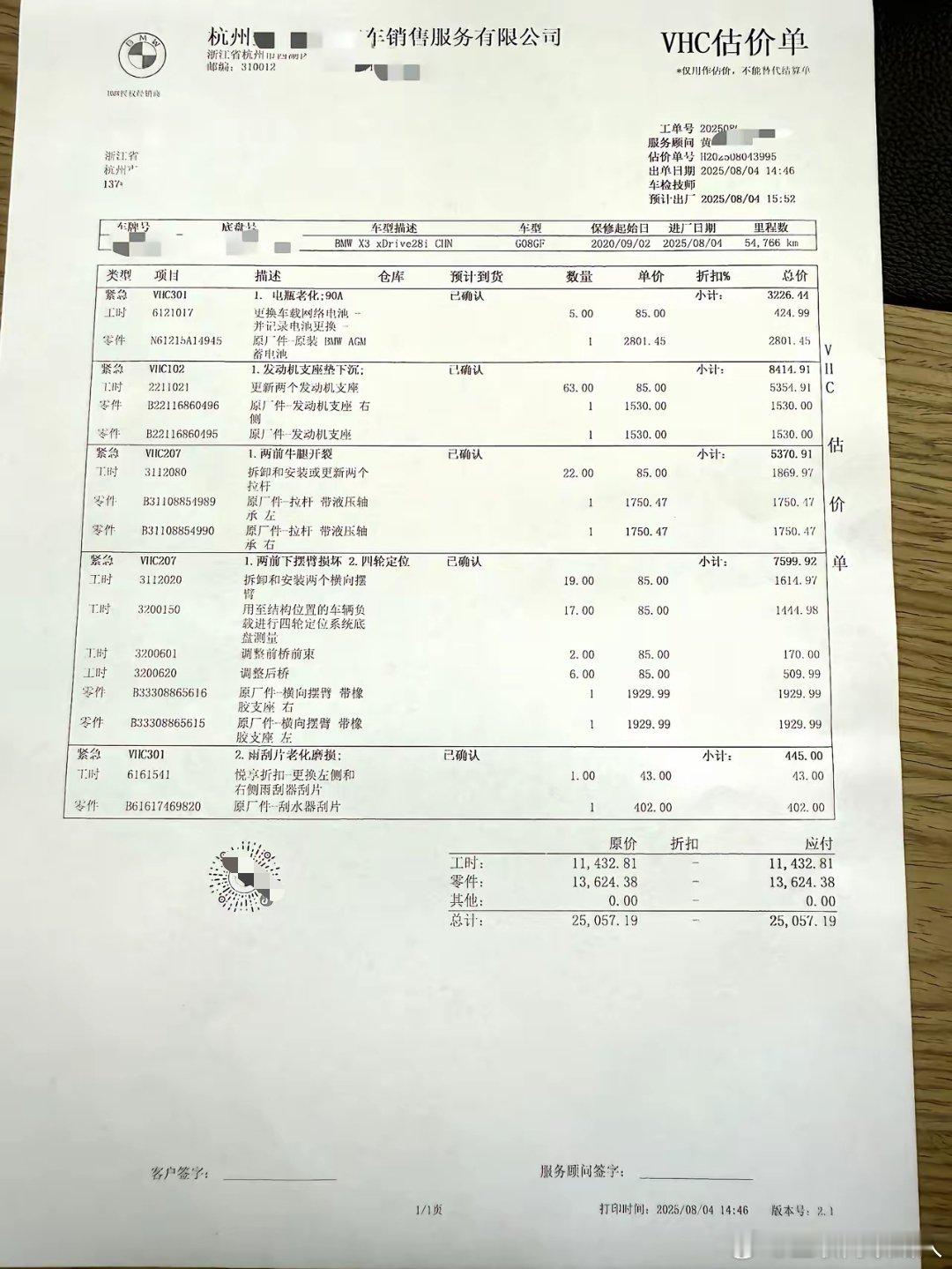 20年购的20款宝马X3，上下班正常代步，无大事故+全程在4S店保养，到现在也就