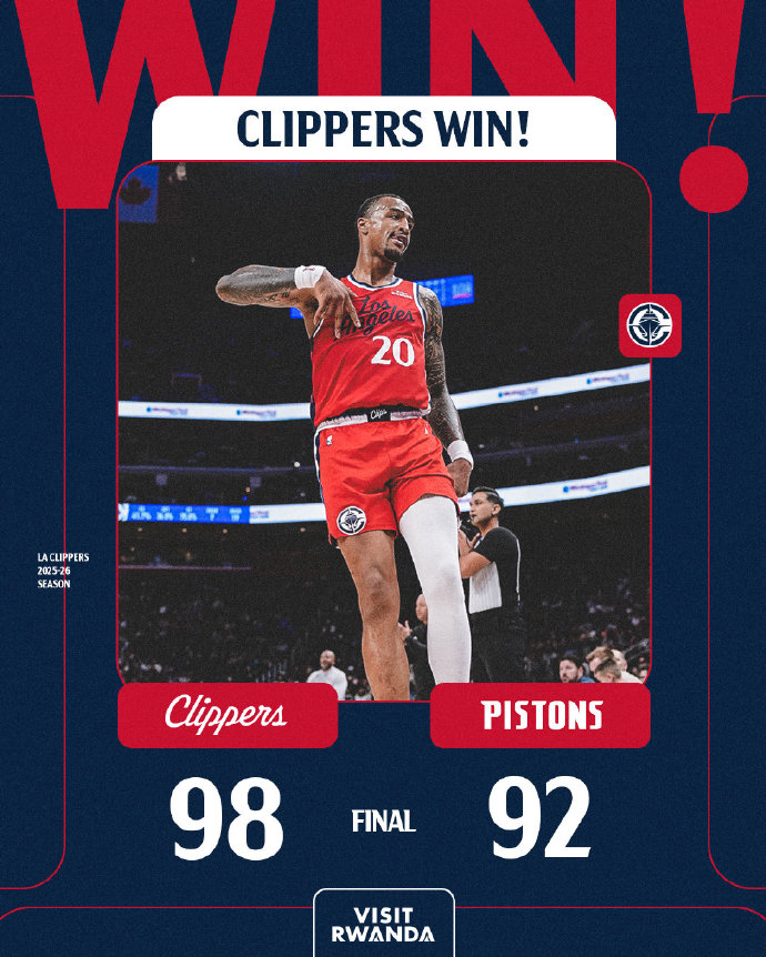 不讲武德！#快船逆转活塞# 面对背靠背的快船，活塞轮休了一众主力，想着用身