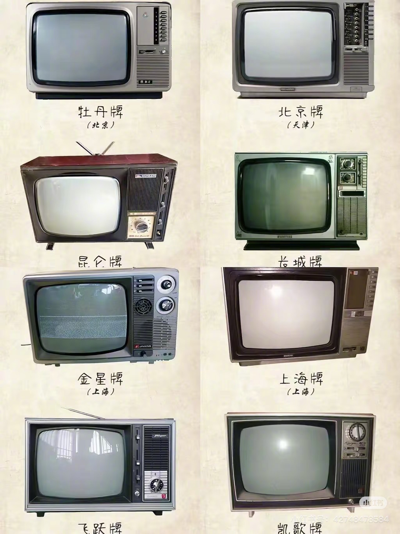 80后儿时家里的电视机。图里有你的童年吗？