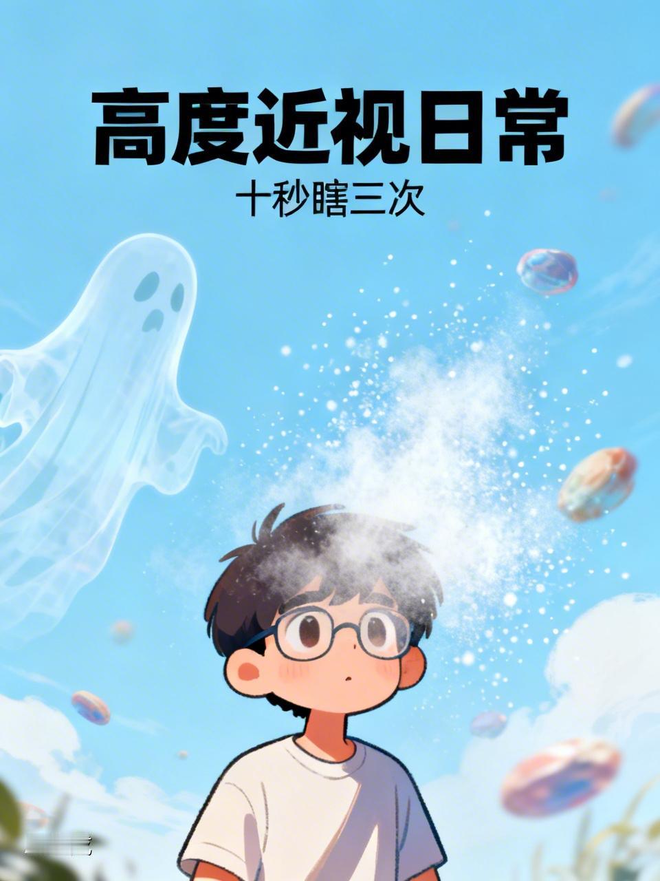 眼睛十秒瞎三次！高度近视的日常也太真实了最近“眼睛短短十秒瞎了三次”的视频