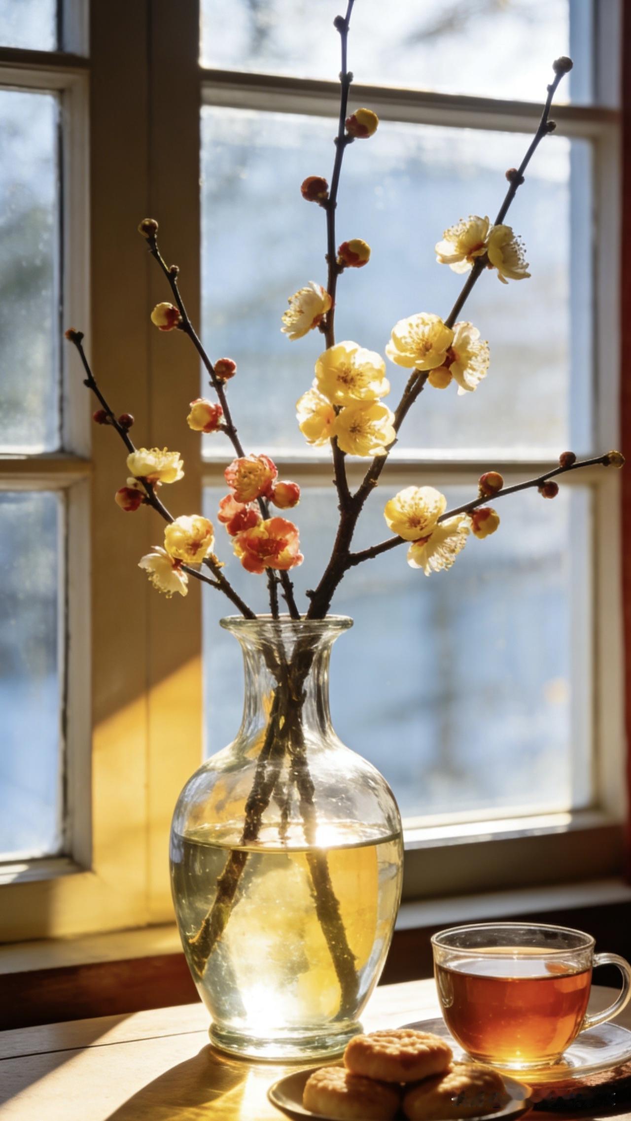 冬风渐暖少寒凉，心藏浅盼，春讯动了岁月温柔风里少了几分刺骨的寒，心底多了几分