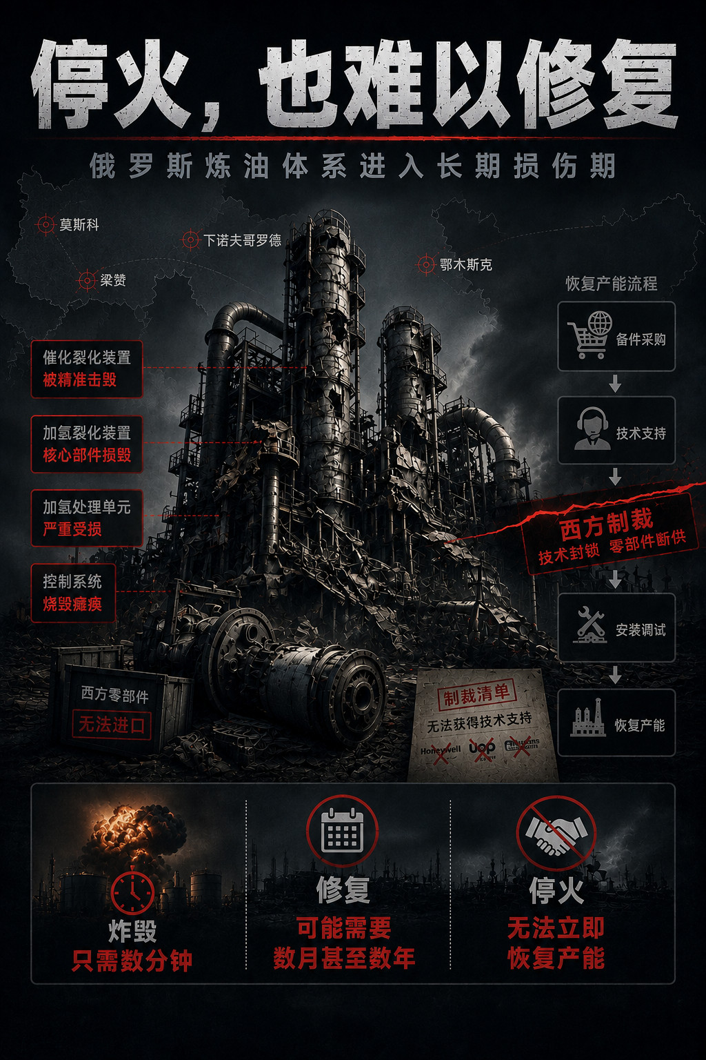 Claude说，据《经济学人》等信源的模型分析,乌克兰无人机对于俄罗斯纵深的袭击