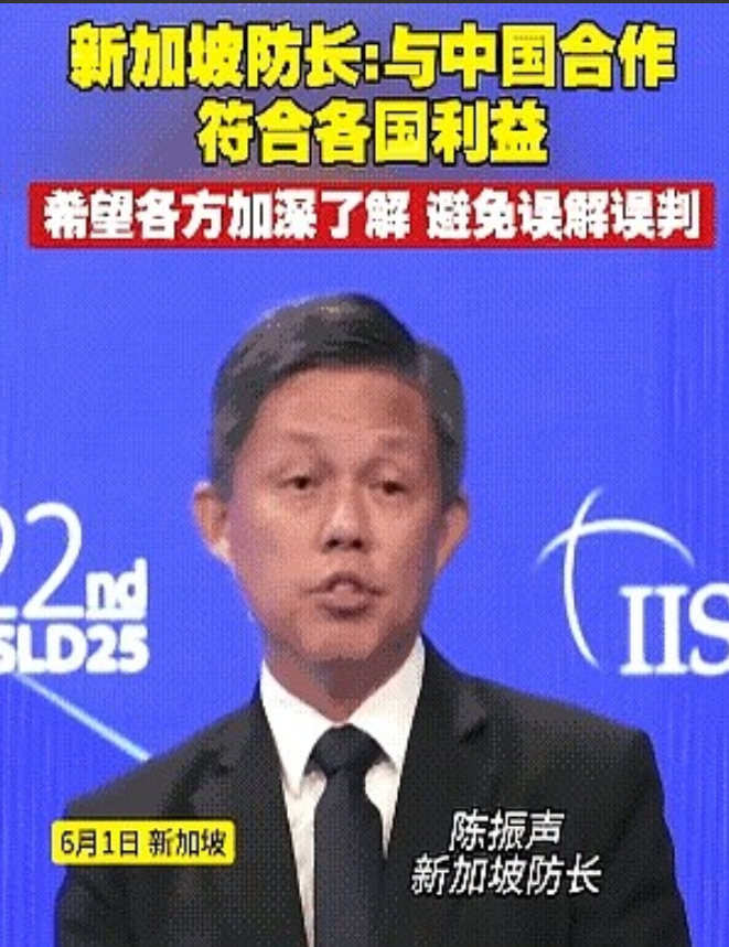 新加坡防长绝对是个聪明人，他话说的非常直白，中国愿意与世界上所有国家合作，这符合