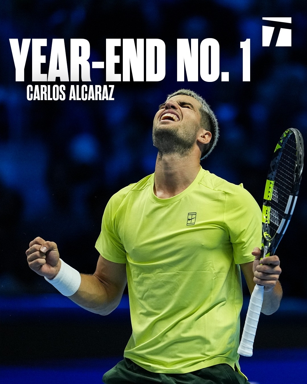 2025年ATP年终世界第一:阿尔卡拉斯🇪🇸🏆大满贯:法网、美网🥇大师赛