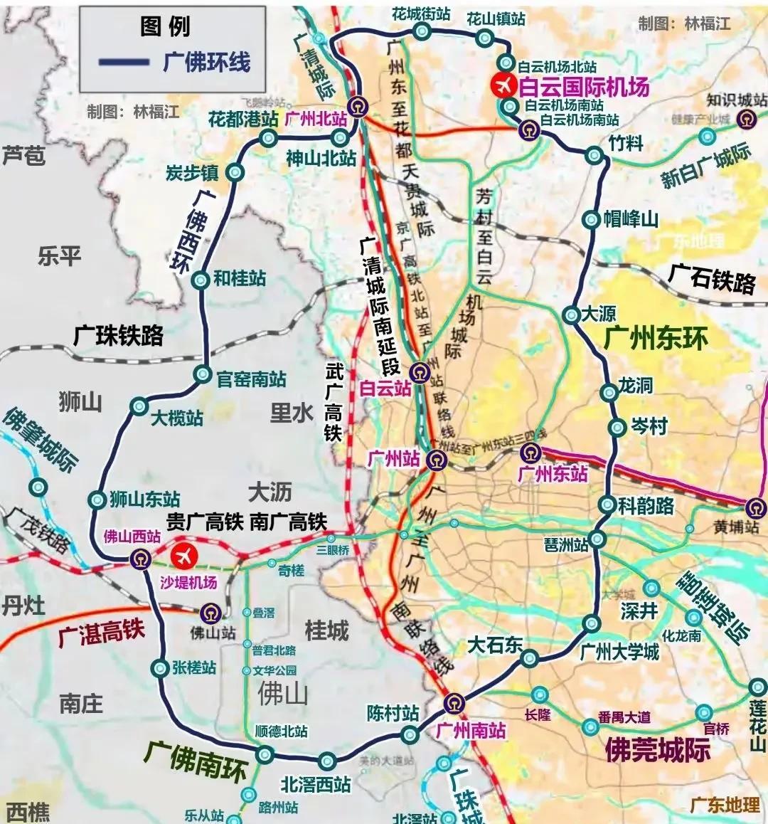 广佛西环城际铁路要提前一年开通运营啦！原本2027年底通车，现在预计2026年1