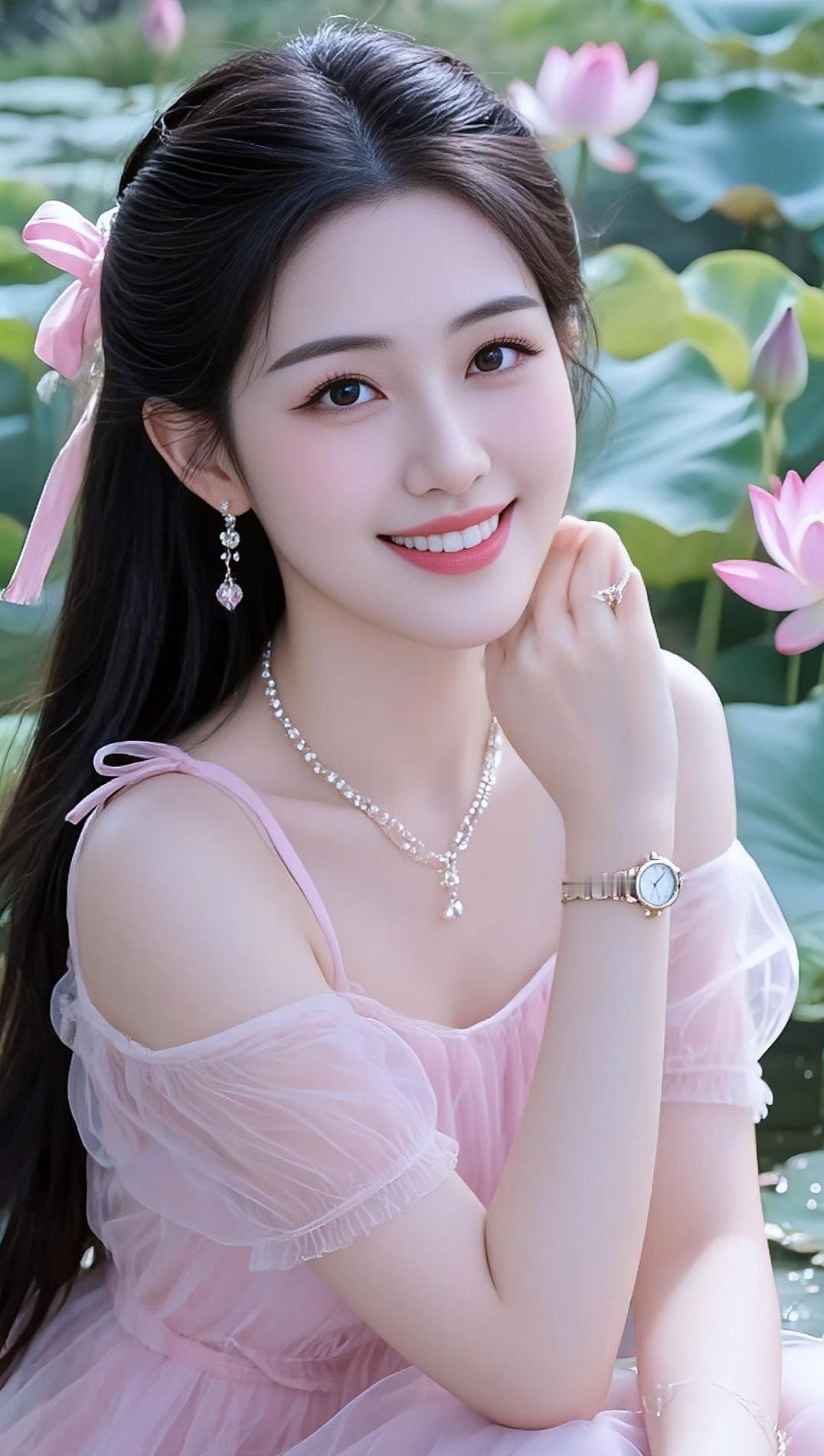 AI荷塘清新写真