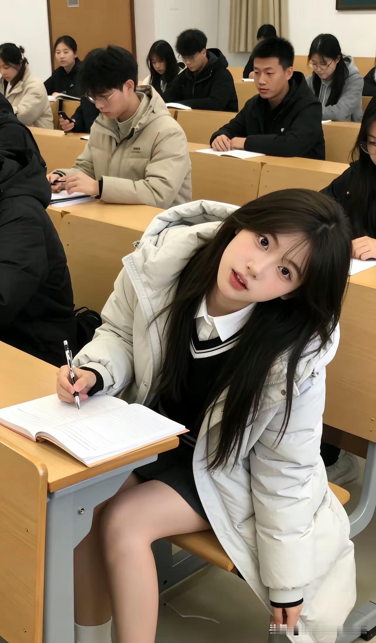 不得不说，这样的颜值，算是班花级别了吧？