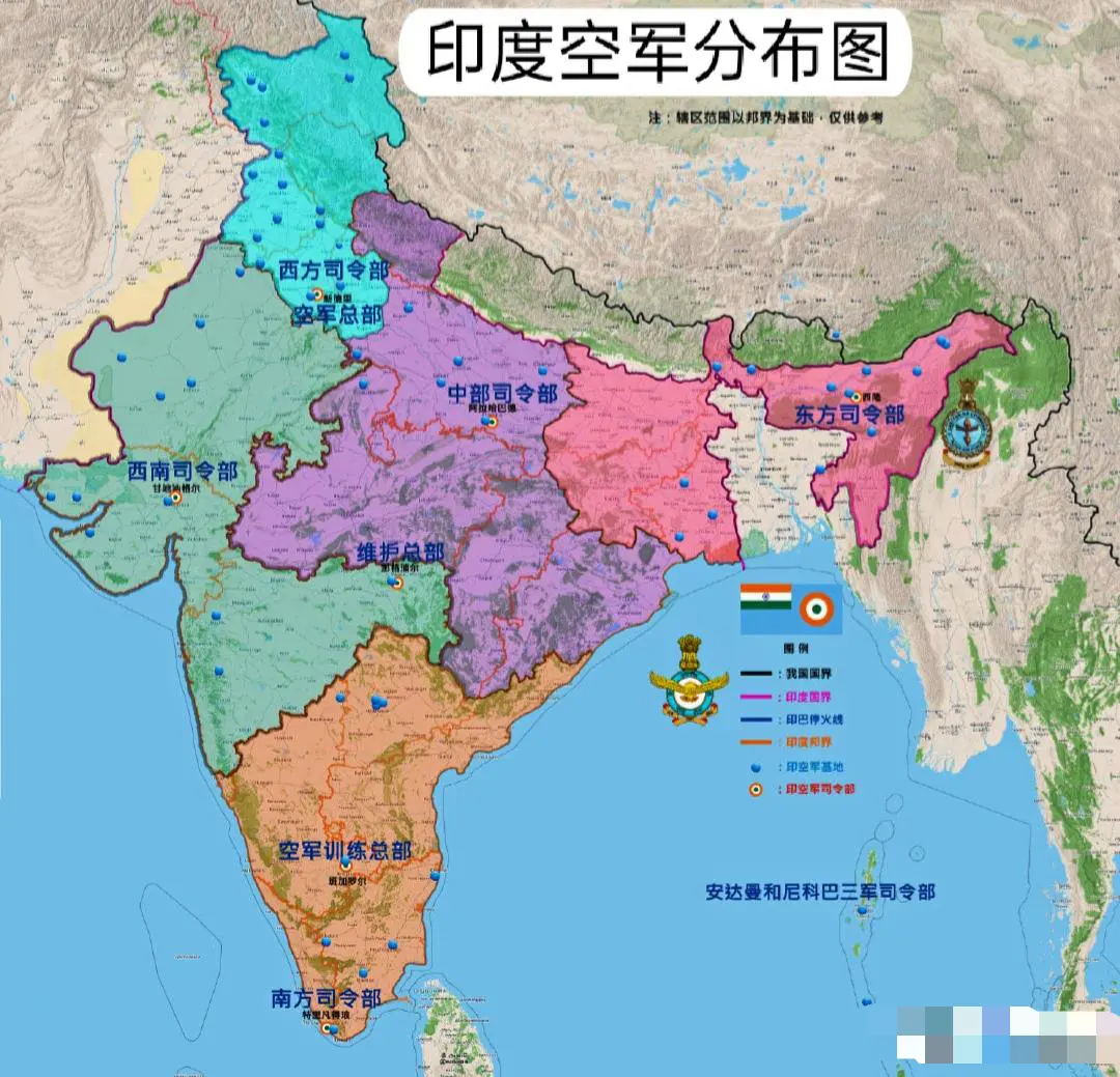 没想到，印度空军力量部署图
