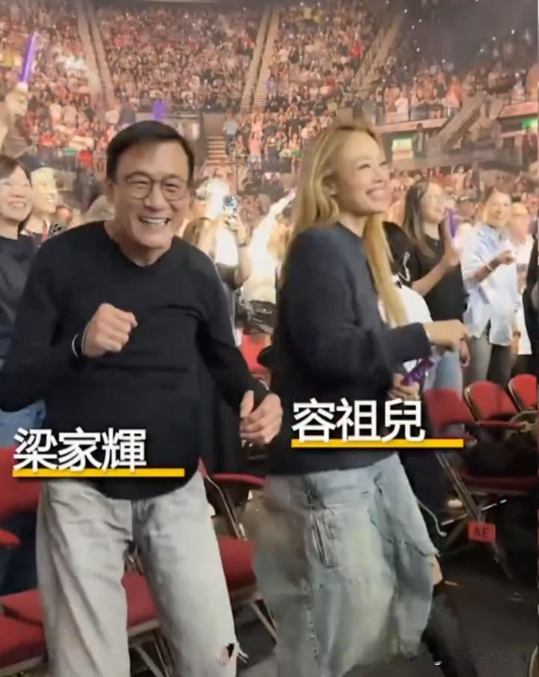 梁家辉、容祖兒等现身杜德伟香港演唱会，辉哥这舞跳的太嗨了[捂脸哭][捂脸哭][捂脸哭]