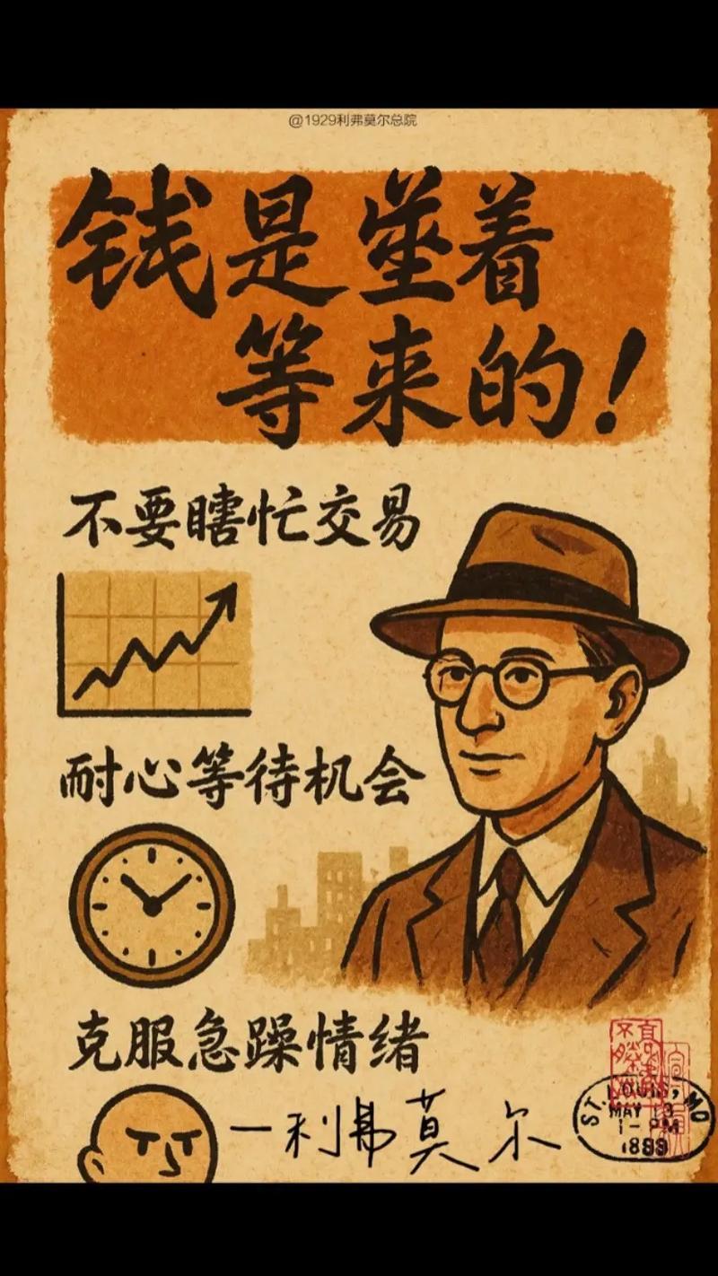 坐着等钱找上门来利弗莫尔说“炒股的钱是坐着等来的”，这话十分在理