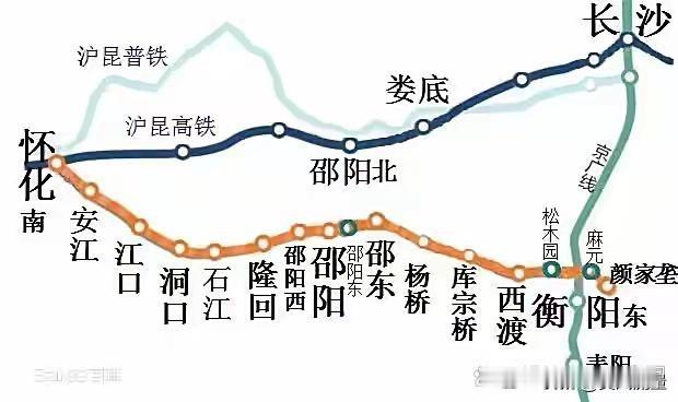 也不知道有没有基本常识，有人会认为怀邵衡铁路是普速铁路，目的是彻底取代湘黔铁路的