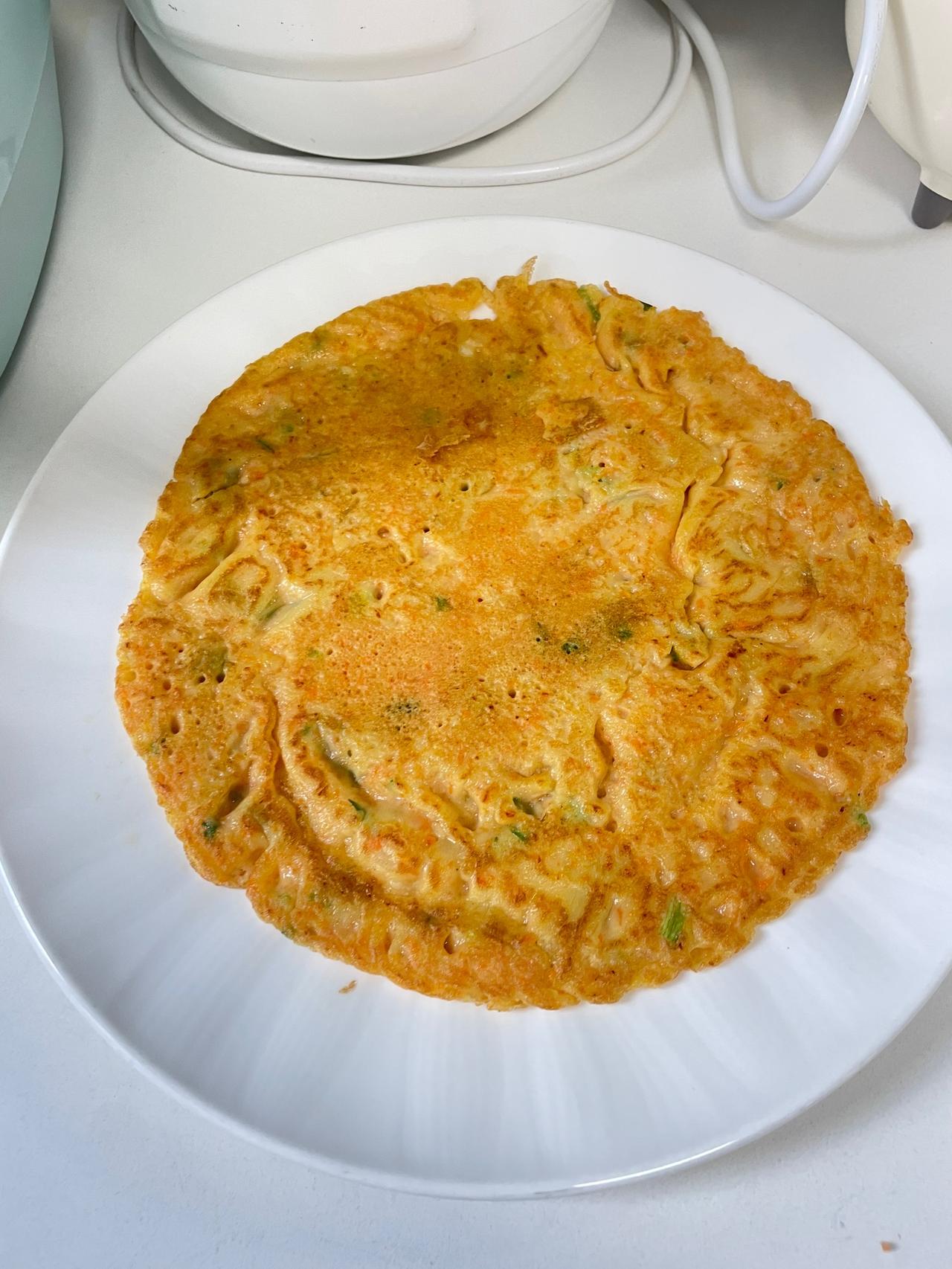 咱厝家常菜（3）:红萝卜鸡蛋饼上二期分享了醒酒茶和牛排汤，有许多朋友点了赞，